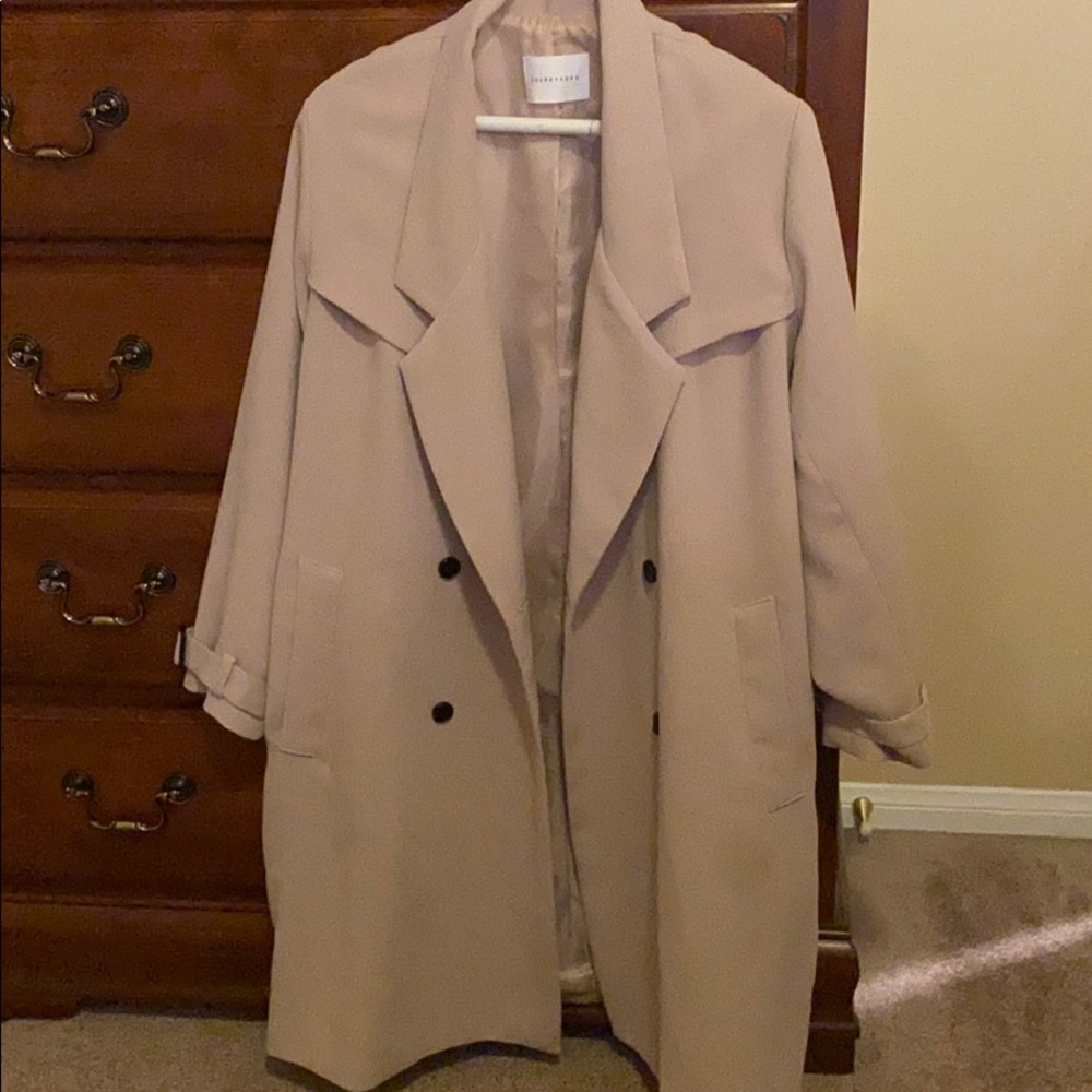 NWOT Cherrykoko Korean Style Trench Coat Jacket